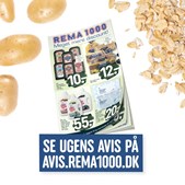Ugens tilbud i Rema 1000 Viborgvej: Pizza til 20 kr., havregryn 5 kr. og små nye kartofler 10 kr.