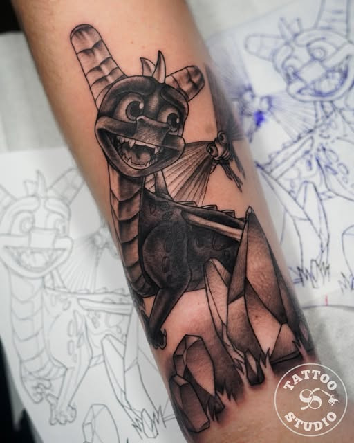Tattoo Studio 96 Aarhus viser et legende og karakterfuldt design af Bar