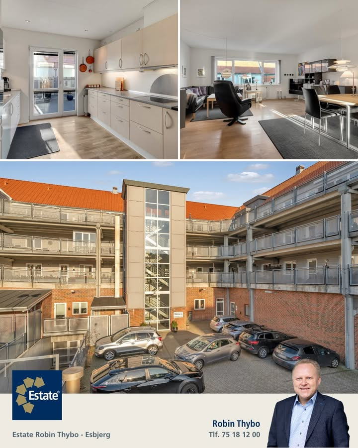 Lys lejlighed til salg midt i Esbjerg gennem ESTATE Robin Thybo Esbjerg & Varde