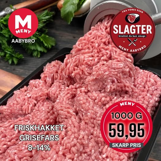 Meny Aabybro tilbyder friskhakket grisefars til særpris