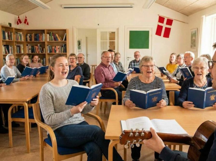 Syng med fra de nye højskolesangbøger i Gedved