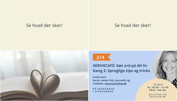 Oplev en inspirerende weekend i Espergærde: Læsning og skrivning i fokus