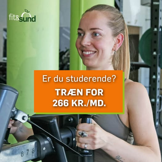 Fit&Sund Århus C tilbyder træning for studerende til 266 kr. om måneden