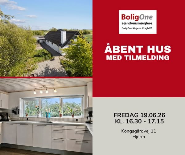 BoligOne Mogens Kragh I/S holder åbent hus i rummelig villa tæt på Holstebro og Struer