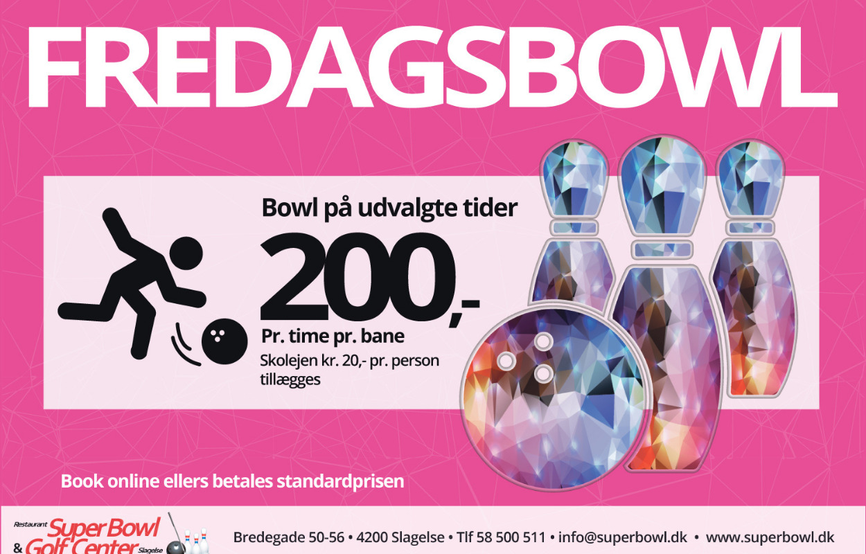 Tilbud på fredagsbowl og Happy Golf i Slagelse