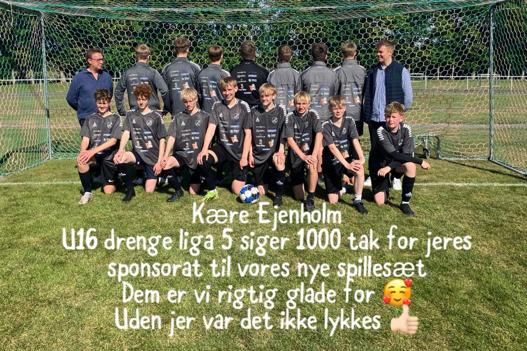 EJENHOLM BOLIG & ERHVERV støtter Løjt IF's unge talenter