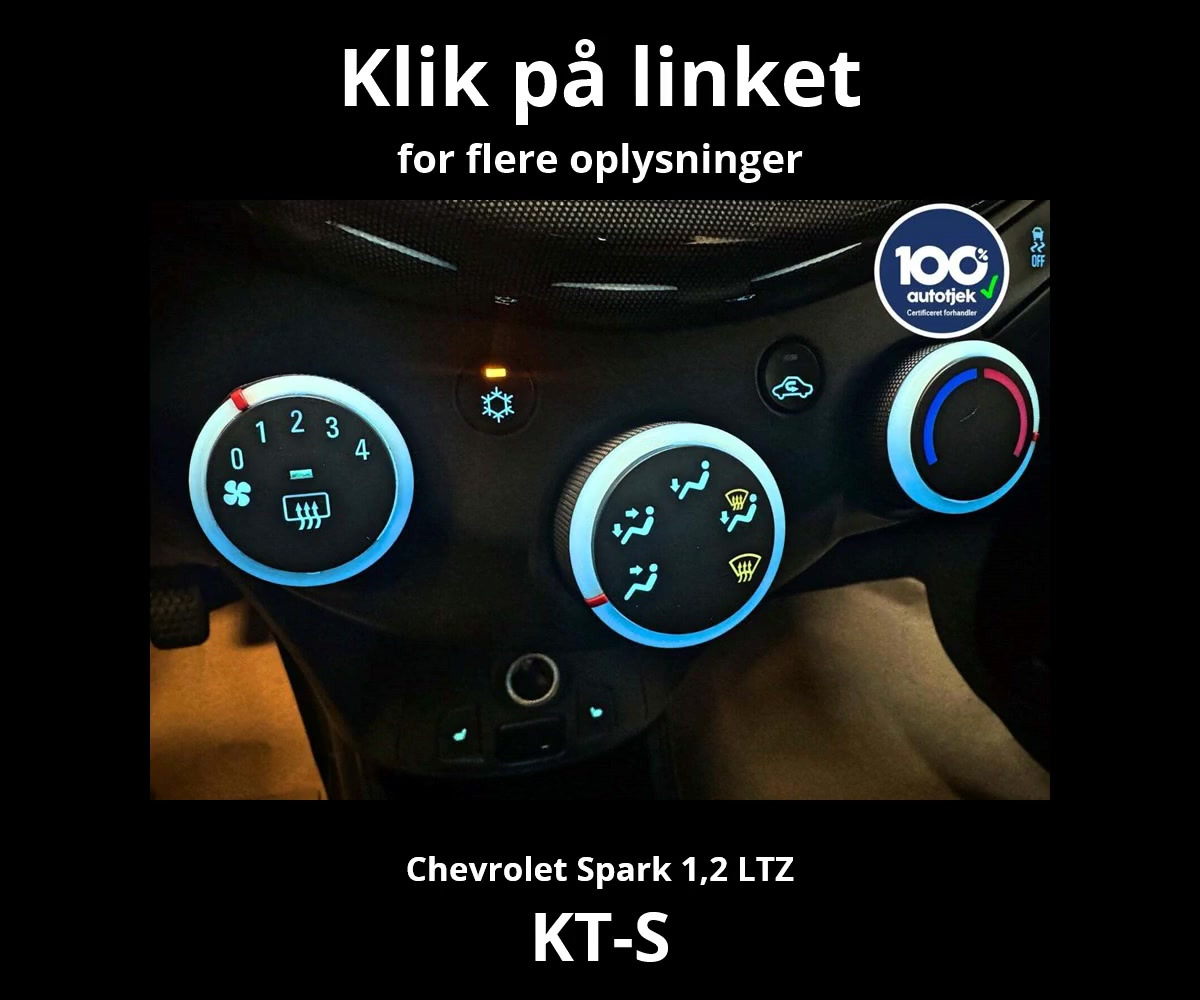 KT-S tilbyder billig Chevrolet Spark til 44.900 kr.