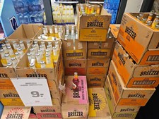 Rema1000 Gærumvej annoncerer tilbud på Breezer til kun 9 kr