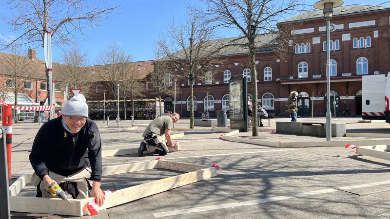 Kolding forvandler bycentrum til grønne, midlertidige byrum for kulturelle arrangementer og fællesskaber