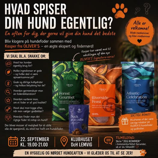 Resen Landhandel inviterer til hundefoderaften med Kasper fra OLIVER'S