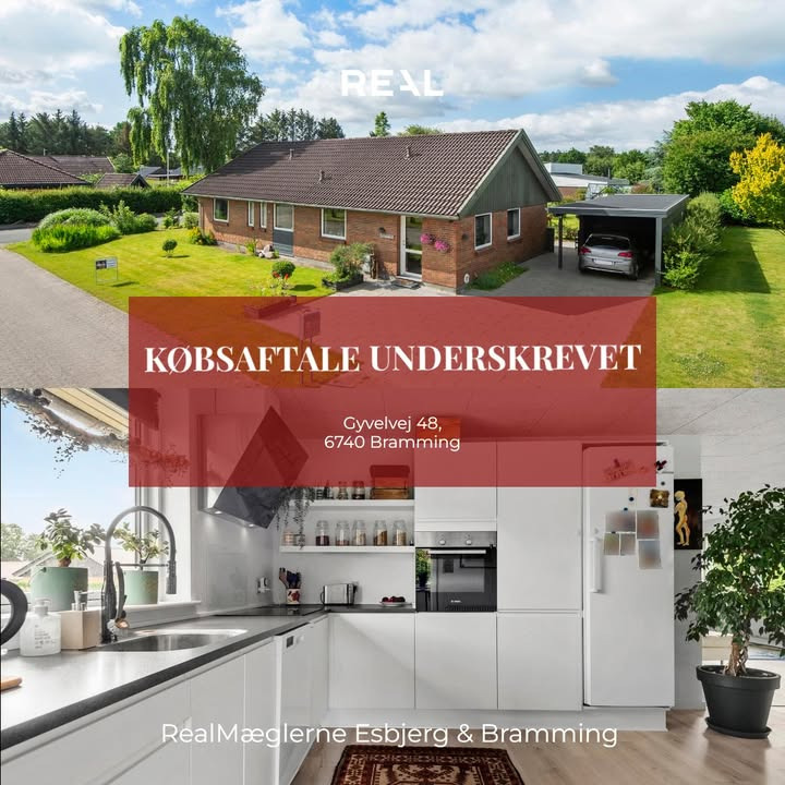RealMæglerne Esbjerg og Bramming sælger hus på Gyvelvej 48 i Bramming