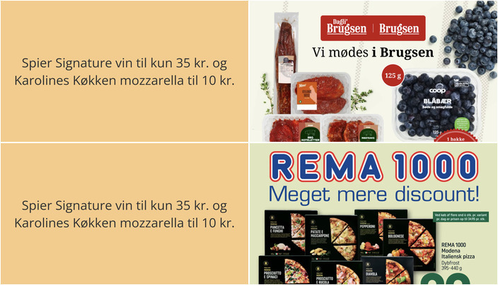 Spier Signature vin til kun 35 kr. og Karolines Køkken mozzarella til 10 kr.
