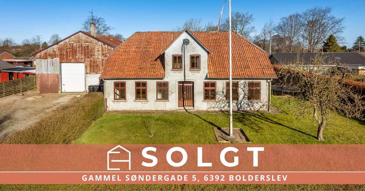 EJENHOLM BOLIG & ERHVERV har solgt Gammel Søndergade 5 i Bolderslev