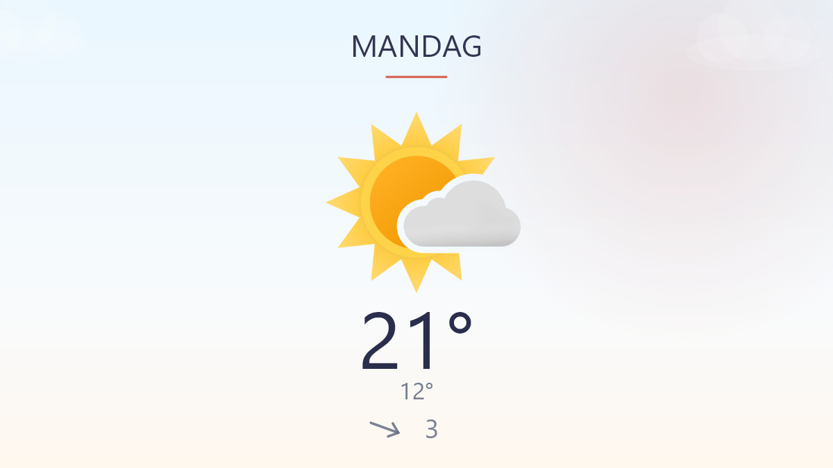 Mild dag med tør luft og let vind