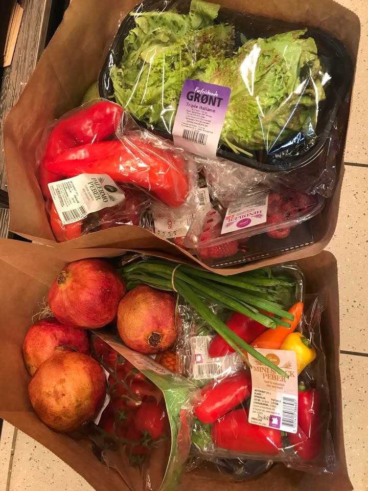 Frugt- og grøntposer mod madspild hos MIN KØBMAND I ASP til afhentning i dag