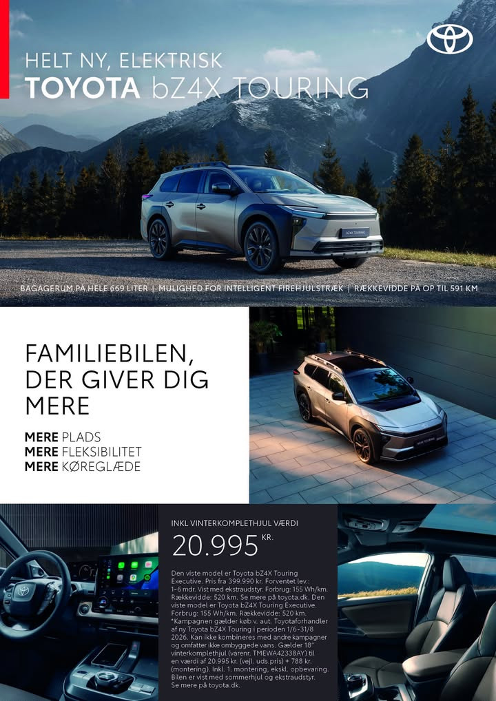MTH Biler giver 18 tommer vinterhjul med i handlen af en bZ4X Touring