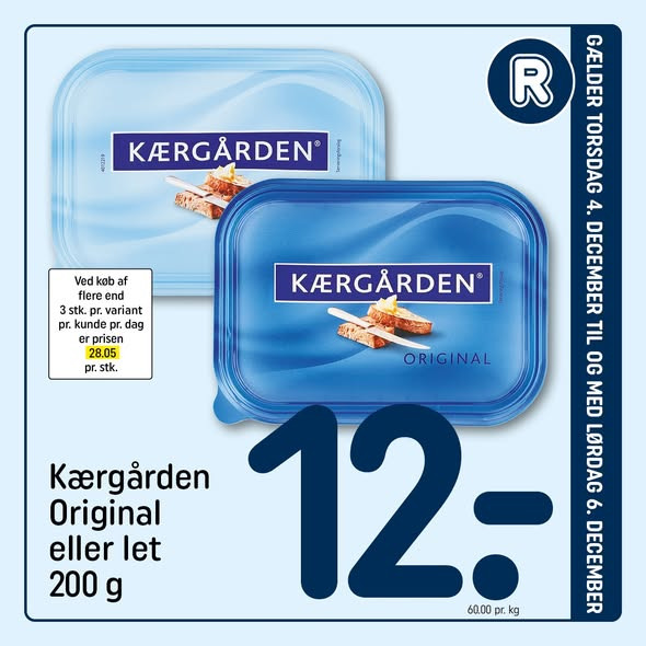 Weekendtilbud fra Rema 1000 Rosenkrantzgade: Spar stort på Kærgården, Modena pizzaer og ost