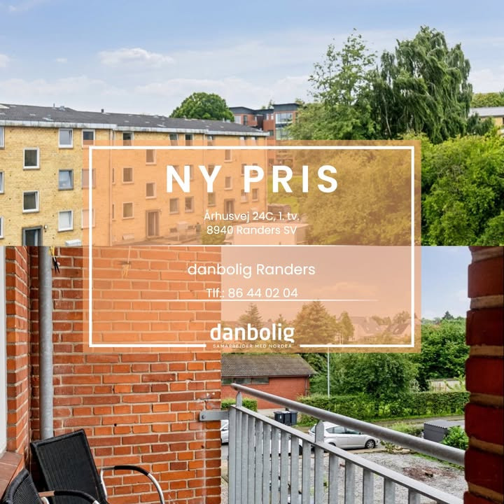 Ny pris på indflytningsklar lejlighed i Randers fra danbolig Randers