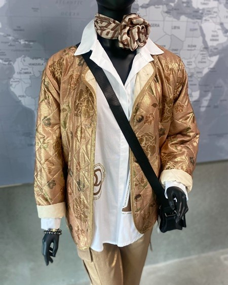 Klarissa & Nora: Festlig quiltet jakke til tilbudspris