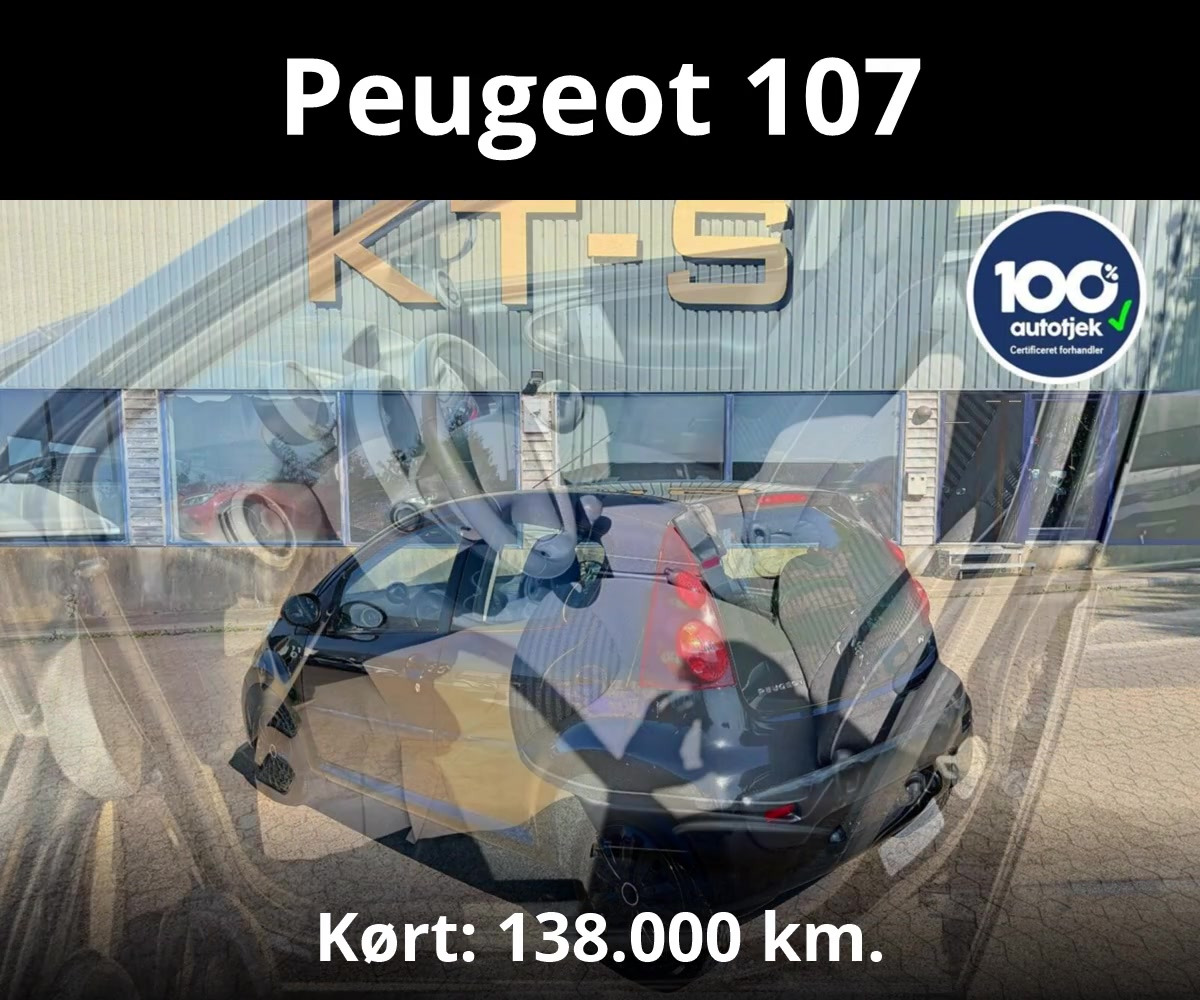 KT-S tilbyder flotte biler som Peugeot 107 – kontakt for mere info