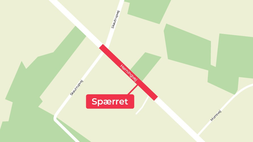 Herningvej spærres i næsten to uger på grund af asfaltarbejde i Holstebro