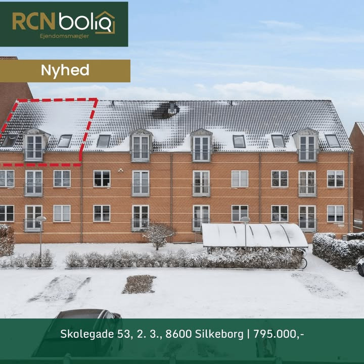 RCN Bolig Silkeborg præsenterer lys 2-værelses lejlighed med fransk altan