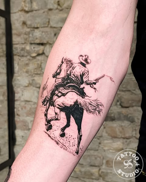 Tattoo Studio 96 præsenterer dynamisk cowboy-design af Alexys