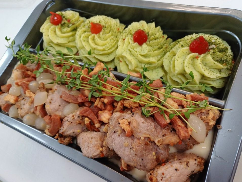 Meny Randers tilbyder nem aftensmad: mørbrad ala creme med kartoffelmos til kun 80 kr