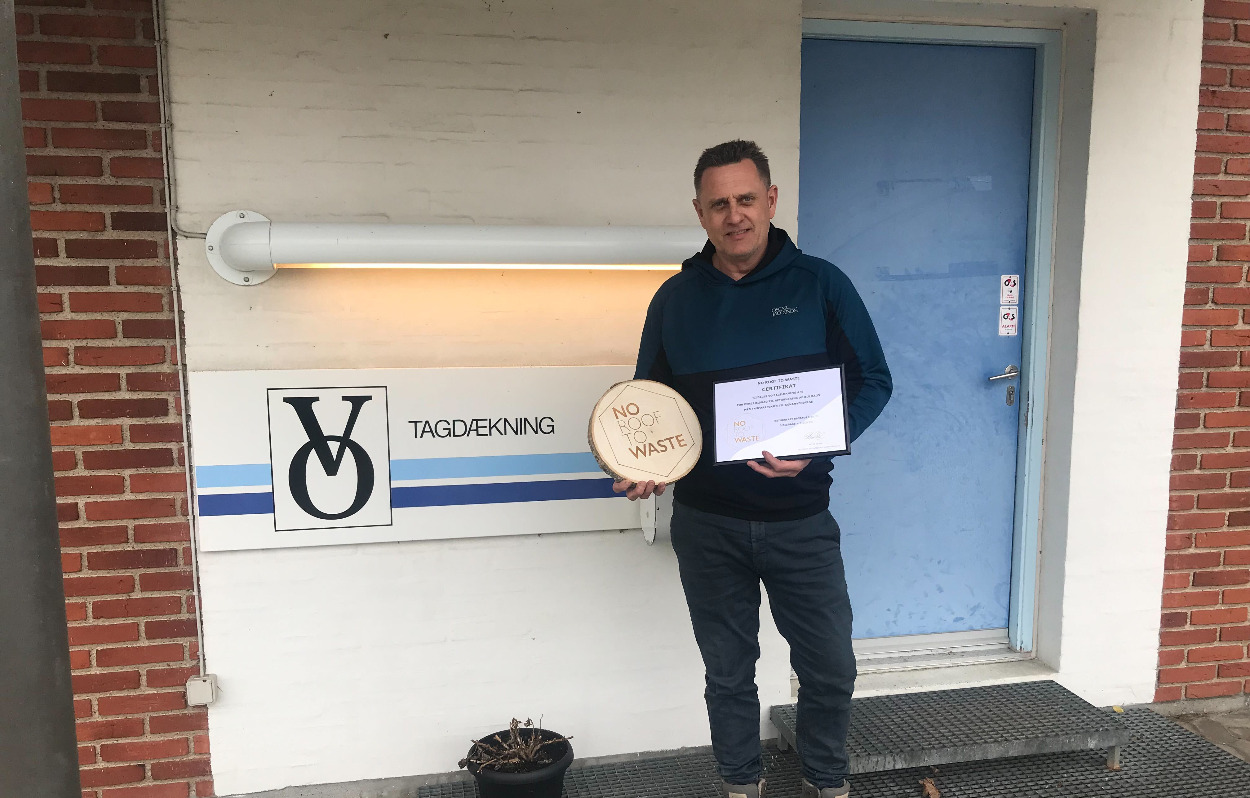 Lokal tagdækkervirksomhed bliver anerkendt for sit arbejde med genanvendelse