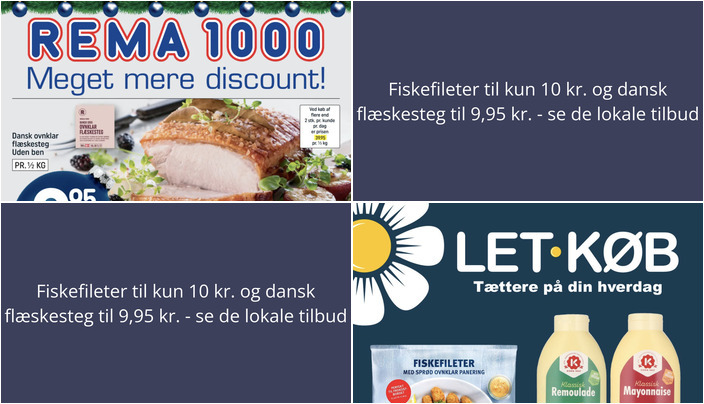 Fiskefileter til kun 10 kr. og dansk flæskesteg til 9,95 kr. - se de lokale tilbud