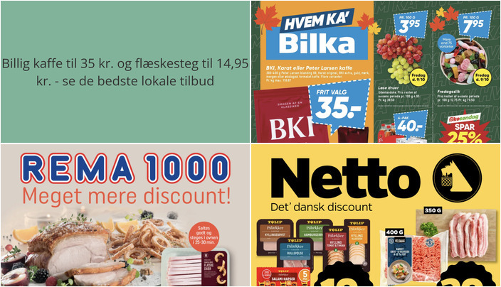 Billig kaffe til 35 kr. og flæskesteg til 14,95 kr. - se de bedste lokale tilbud