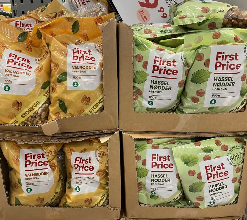 SPAR Nørrebro Hjørring har storposemarked med valnødder og hasselnødder til 50 kr