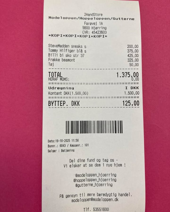 Modeloppen tilbyder store besparelser på varer i Hjørring