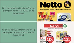Få en hel pekingand for kun 49 kr. og økologiske kartofler til 10 kr. - se de lokale tilbud