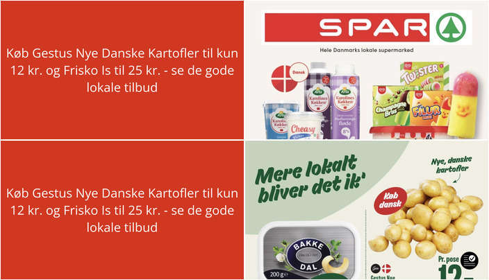 Køb Gestus Nye Danske Kartofler til kun 12 kr. og Frisko Is til 25 kr. - se de gode lokale tilbud