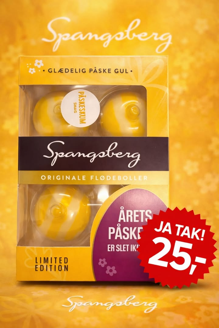 Meny Hobro tilbyder Spangsberg flødeboller med påskeskum til skarp pris