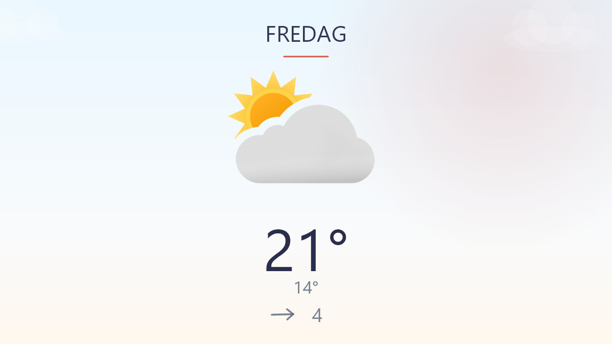 Mild start, lun eftermiddag og tør aften