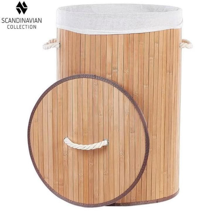 Min Købmand Øster Bjerregrav tilbyder skarpt tilbud på bambus vasketøjskurv