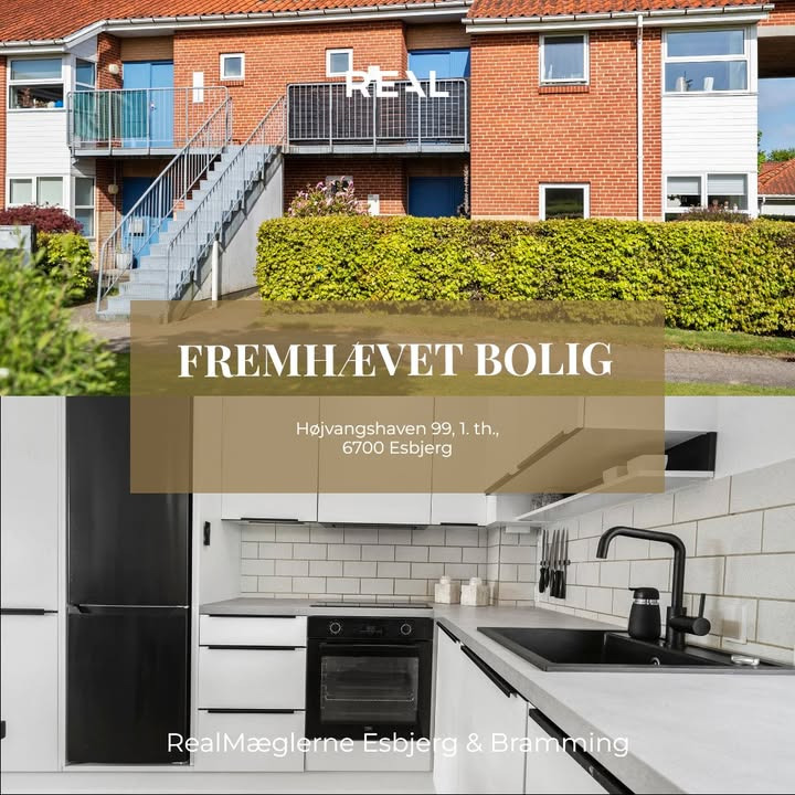 RealMæglerne Esbjerg og Bramming fremhæver lys andelsbolig i Højvangshaven