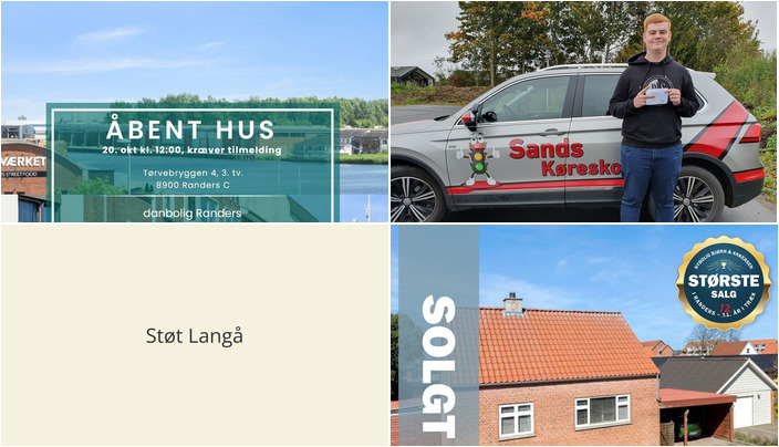 Nyt fra DANBOLIG RANDERS, Sands Køreskole og Nybolig Bjørn & Ankersen