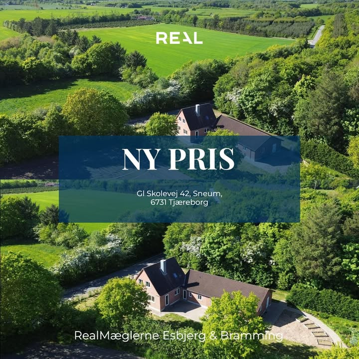 RealMæglerne Esbjerg og Bramming sænker prisen på ejendom med naturskøn beliggenhed