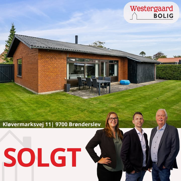 Westergaard Bolig sætter "solgt" på Kløvermarksvej 11 i Brønderslev