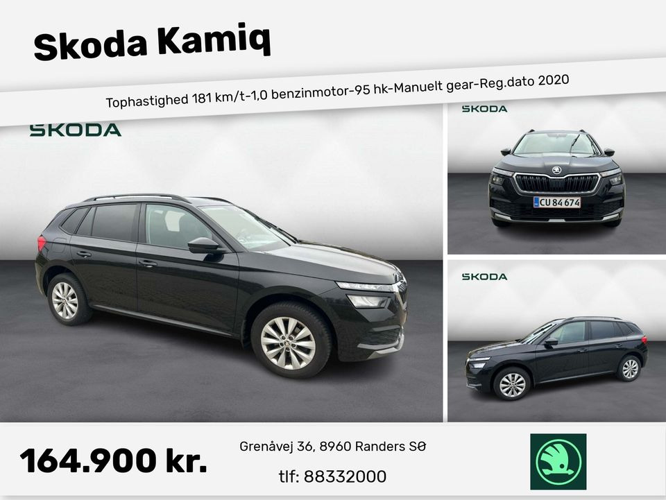 BILCO A/S Randers tilbyder Skoda Kamiq med omfattende udstyrspakke på lager