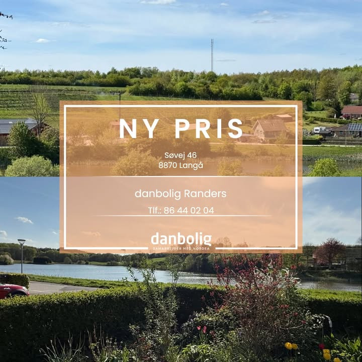 Danbolig Randers præsenterer ny pris på villa med søudsigt i Langå