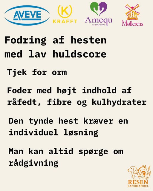 Resen Landhandel giver 20% rabat på hestefoder