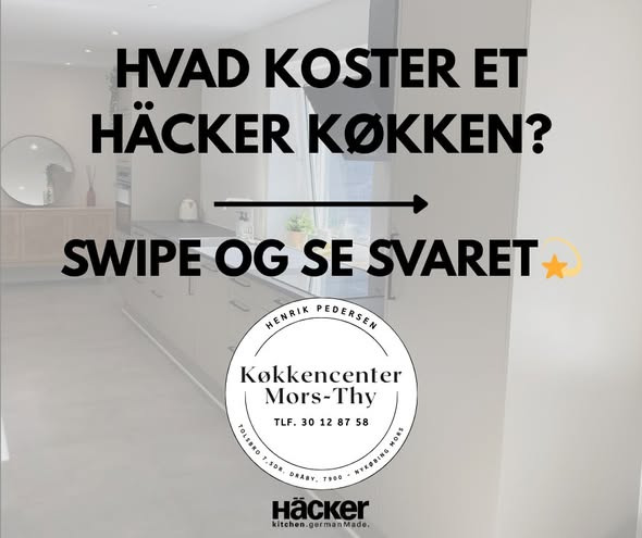 Køkkencenter Mors Thy inviterer til showroom for at opdage priser på Häcker-køkkener