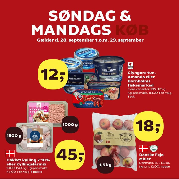 SuperBrugsen Dronninglund inviterer til søndags- og mandagskøb