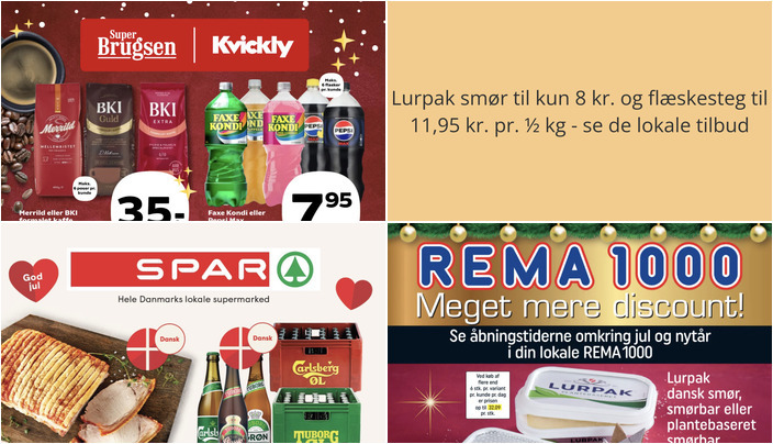 Lurpak smør til kun 8 kr. og flæskesteg til 11,95 kr. pr. ½ kg - se de lokale tilbud