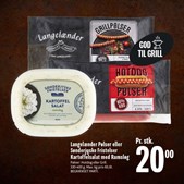 Langelænder pølser til 20 kr i denne uge