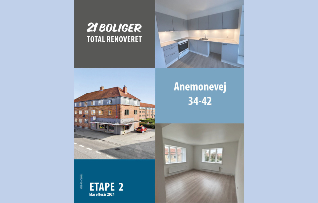 Nyrenoverede boliger på Anemonevej i Randers - Nu kan du skrive dig op!